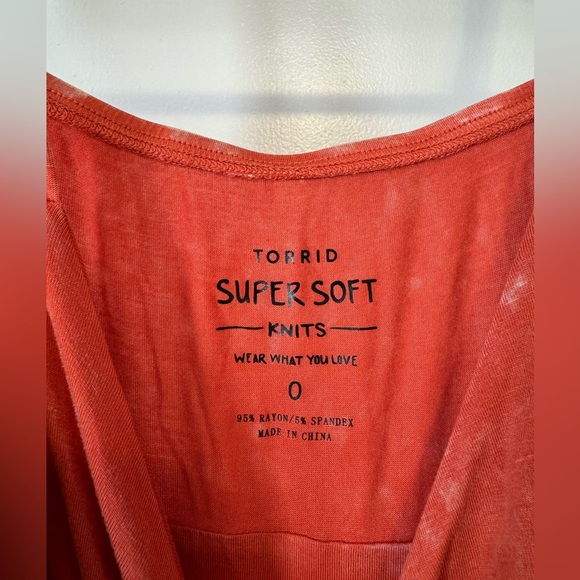 Torrid Tiered Midi Skater Dress - Super Soft Orange Wash - Picture 8 of 11